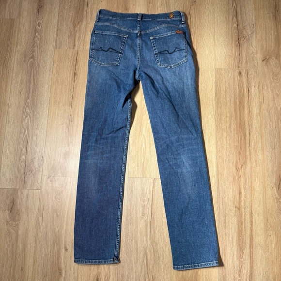 7 For All Mankind Classic Blue Jeans The Straight Leg Jeans Men’s Size 30 - Picture 7 of 8